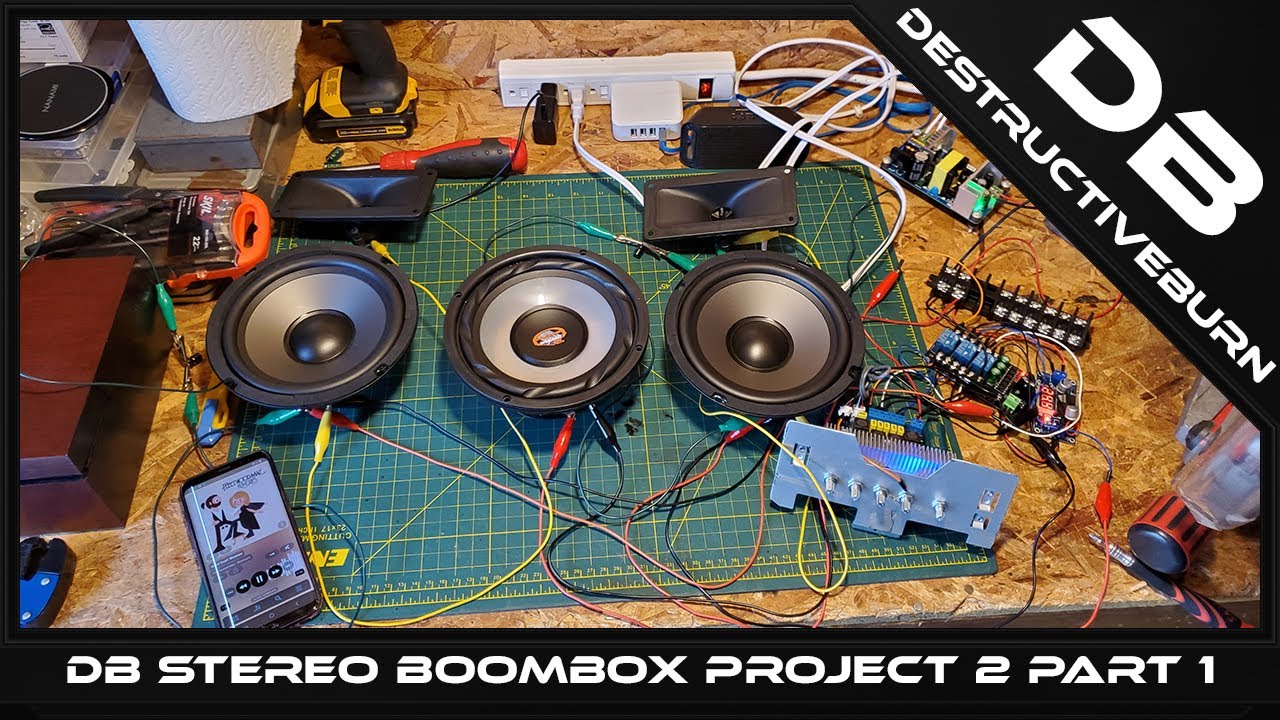 DIY Stereo Boombox Project 2 Part 1 - Prep and Testing