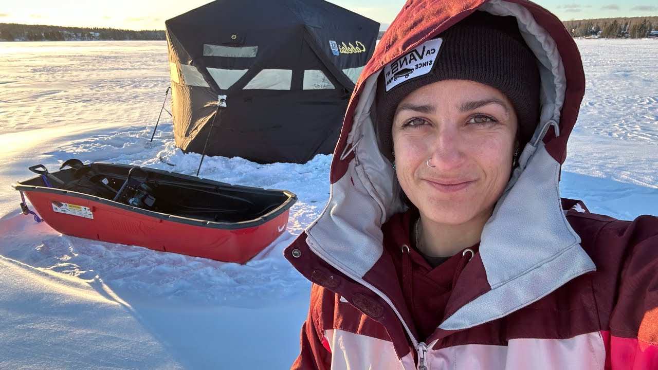 Pêche blanche INCROYABLE 3 nuits camping hivernal sur le Fjord du Saguenay Quebec