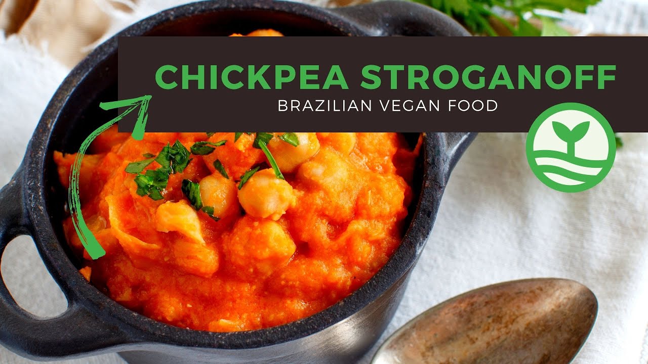 Chickpea stroganoff recipe | Brazilian vegan food