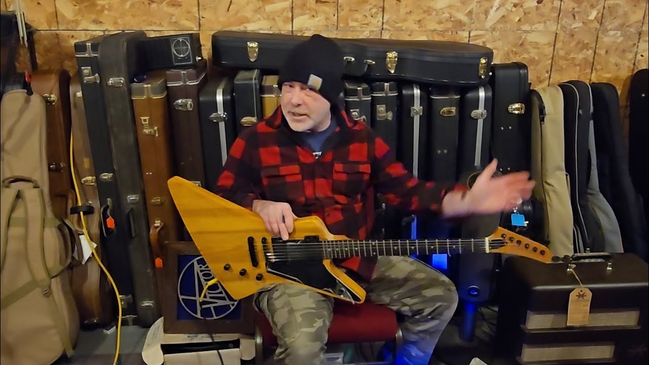 Ремонт гитары. Тестирую гитару, которую сделал для сына. Gibson Explorer Ibanez Destroyer 2025.
