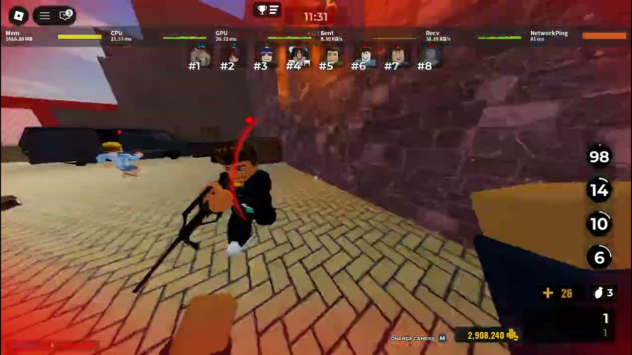 playing roblox gunfight arena 3rd part | #trending #viral  | @Romaan_GameRZ :) :) :) :) :) #fypシ