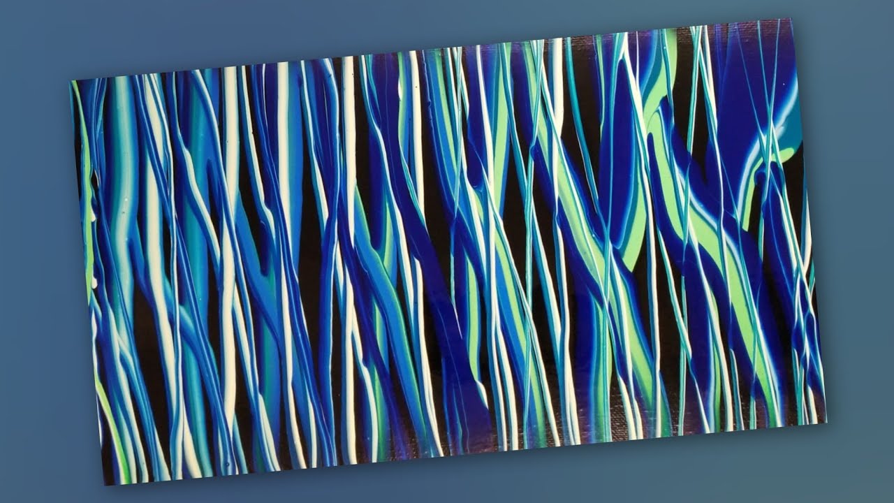 (123) ACRYLIC POURING - Ribbon Pour and ARTEZA (Ready Mixed) Pouring Paints - SIMPLE (plus BLOOPERS)