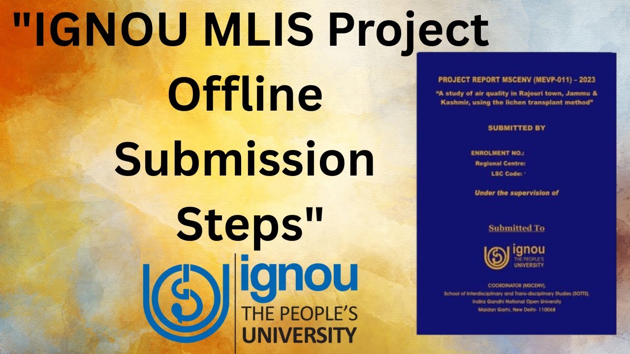 IGNOU MLIS Project Offline Submission /ignou mlis project #ignou #project