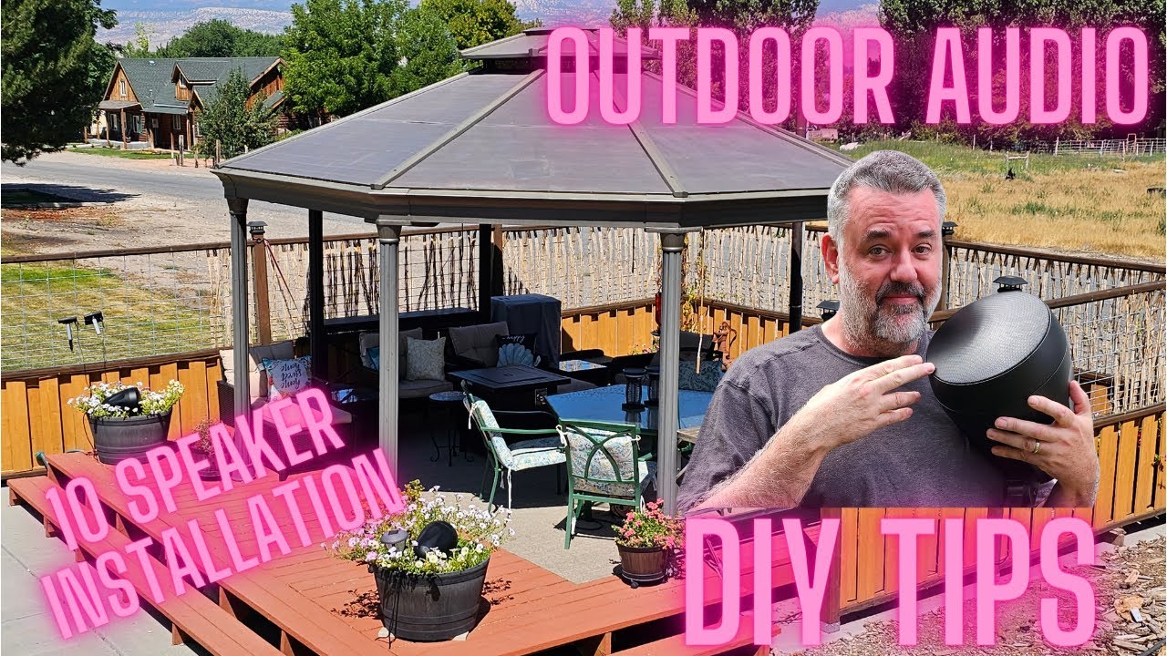 Outdoor Audio Gazebo Installation - DIY Tips - 8 Speakers & 2 10