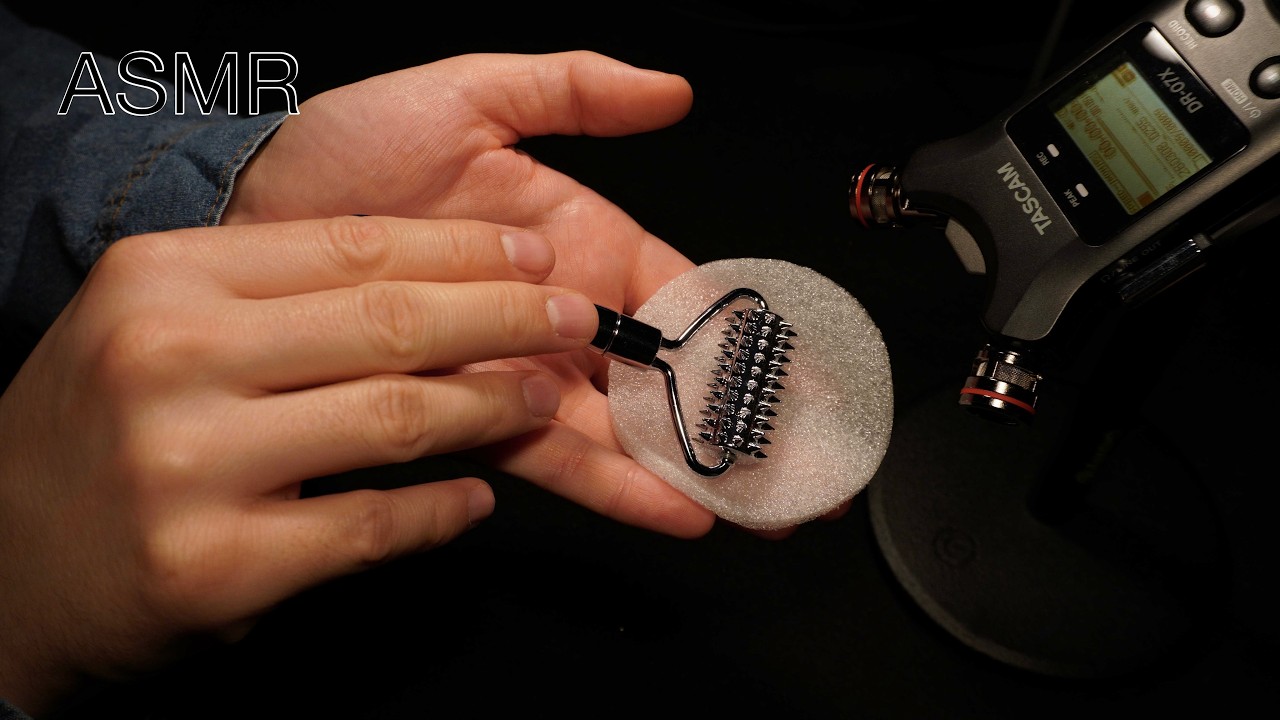 ASMR Triggers for Sleep | Scratching, Foam & Tea Bag Crinkling with tascam mic (No Talking)