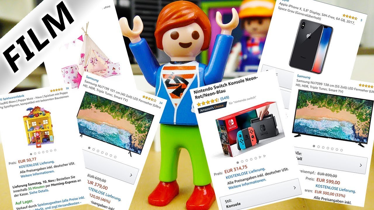 Playmobil Film Deutsch JULIANS 2000€ AMAZON BESTELLUNG! NINTENDO SWITCH, IPHONE X, TV! Familie Vogel