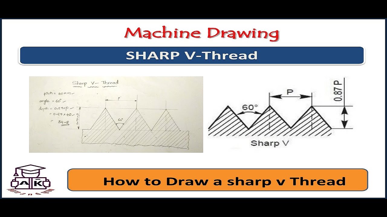 Machine Drawing/ V-thread