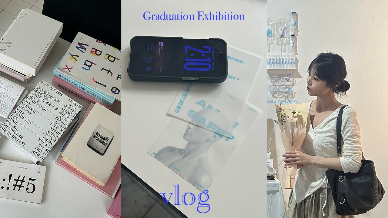 VLOG l 시각디자인과 졸업전시 심사부터 전시까지..
