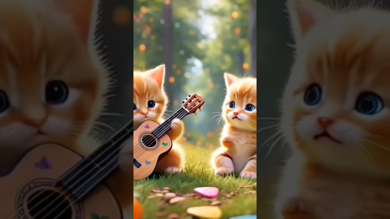 &ldquo;Kittens Playing Guitar? YES!#shortvideo #shorts #relaxing #guitarcat #cute