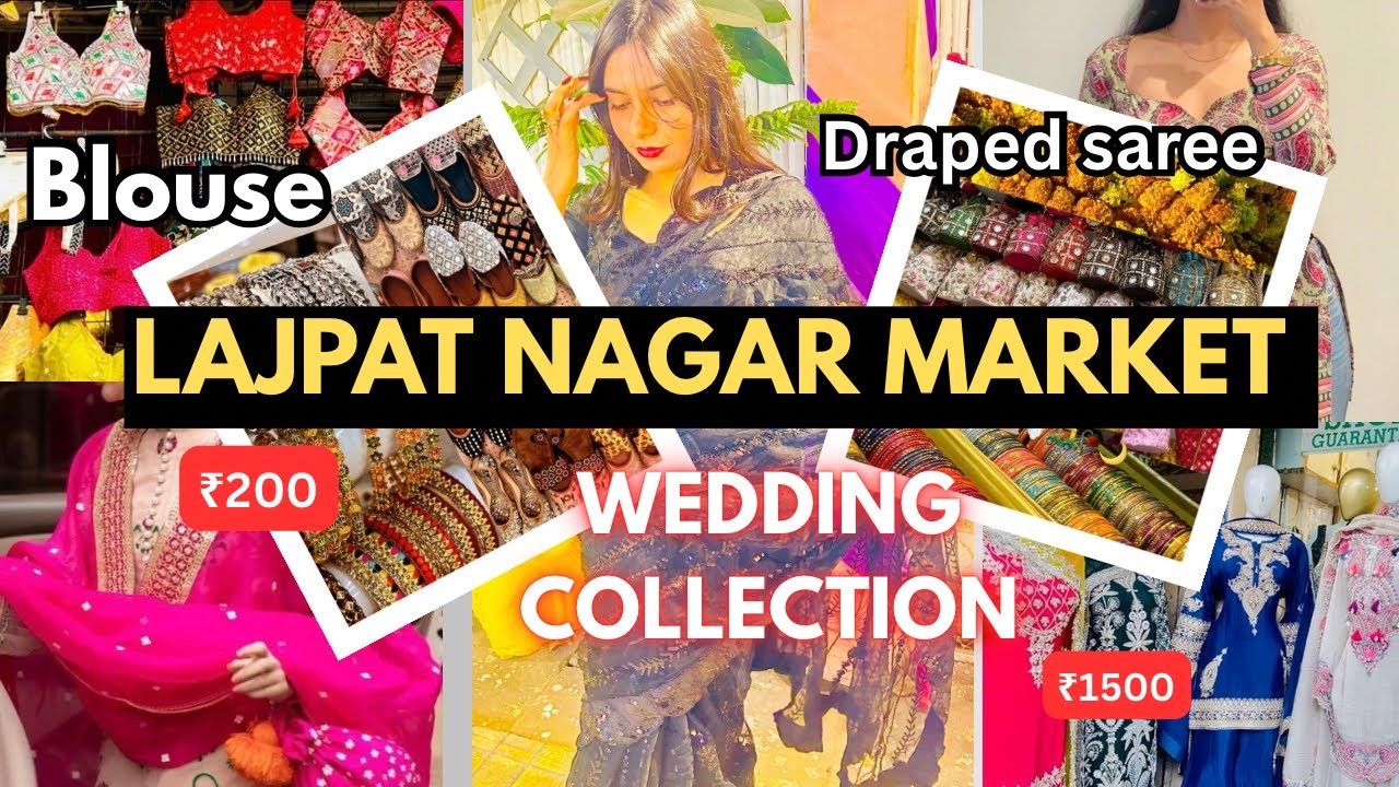 LAJPAT NAGAR Wedding Shopping 🛍️ |  Unstitched Suits , Sarees, Sharara  , jhumke , Juttis (Budget ) 