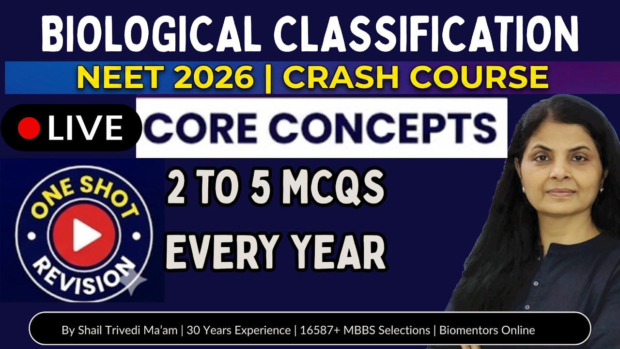 Biological Classification | NEET 2026 | Crash Course | One Shot Revision | Shail Ma’am