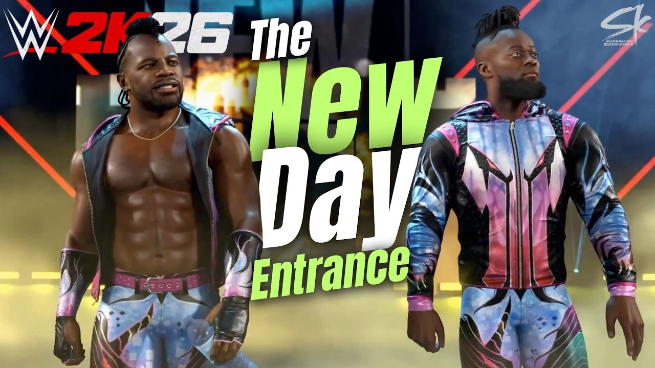 The New Day's HEEL Entrance in WWE 2K26 First Look!