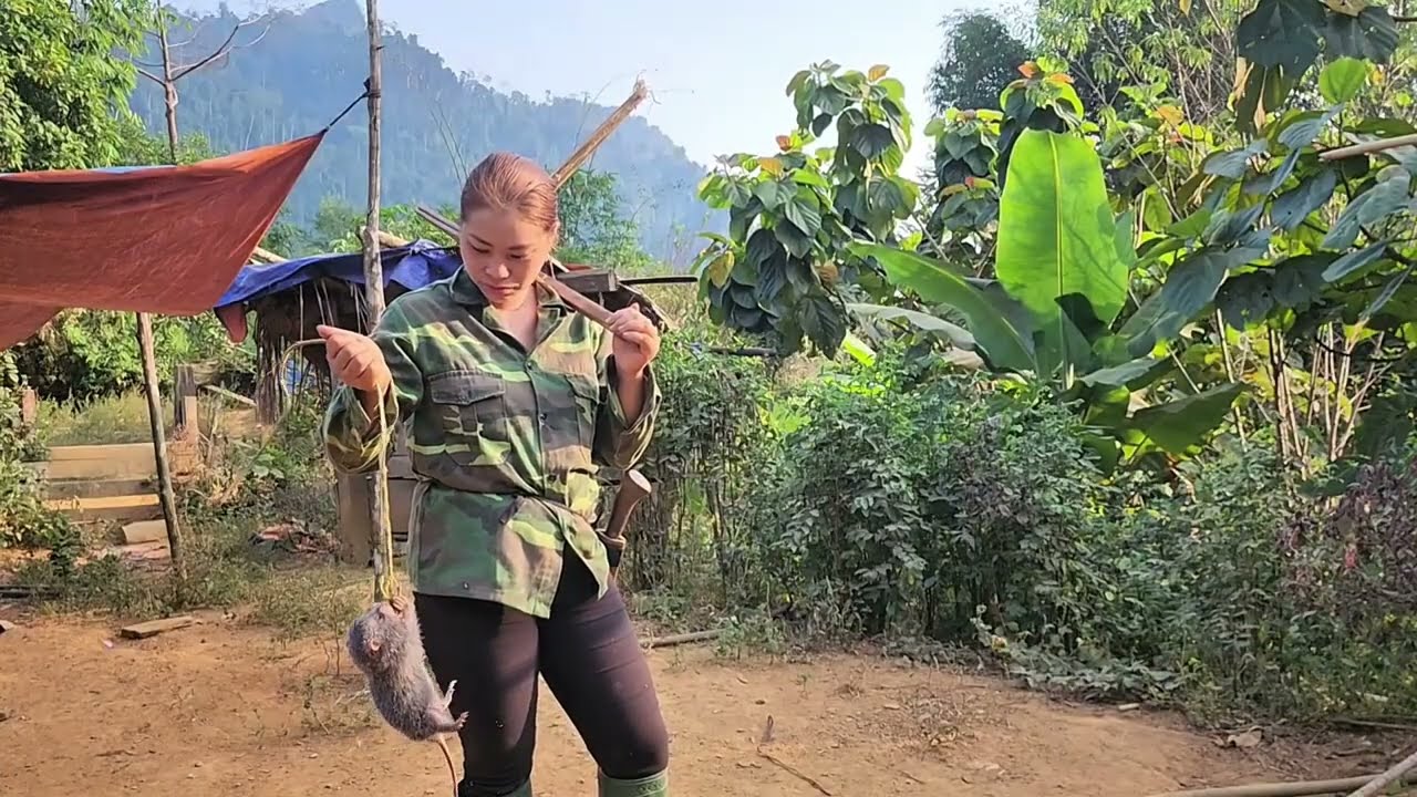 Girl Living Alone in the Deep Forest | Hunting and SurvivalTitle 