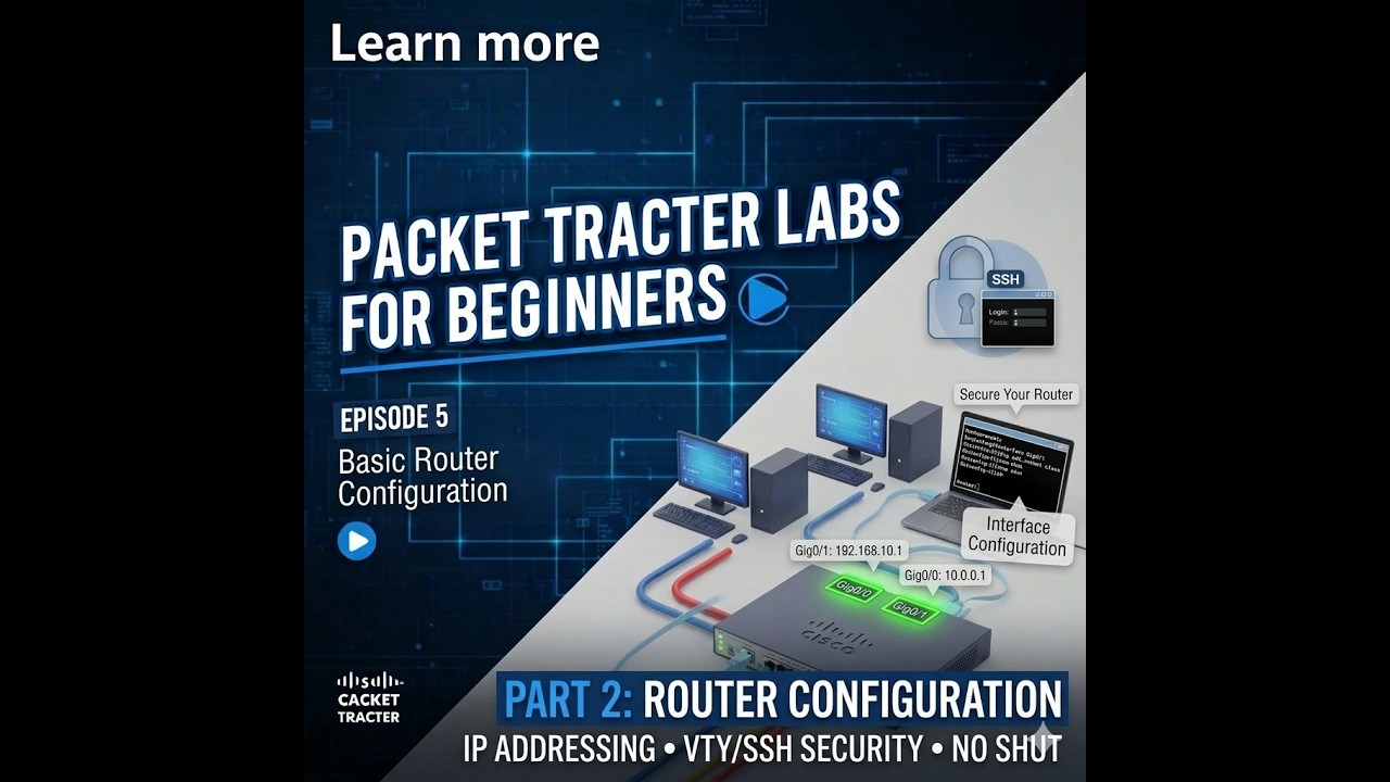 Basic Router Configuration – Part 2 | Configure VTY Lines & Telnet (Cisco Packet Tracer)