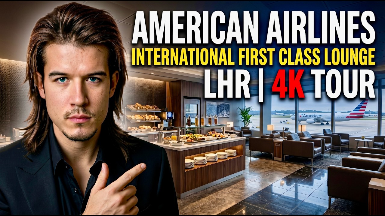 American Airlines International First Class Lounge London Heathrow LHR | 4K Tour