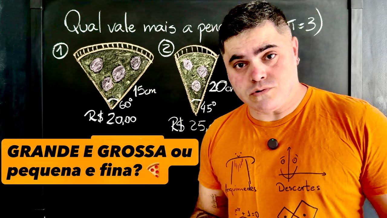 🍕 GRANDE E GROSSA ou pequena e fina? Qual PEDAÇO DE PIZZA vale mais a pena comprar?