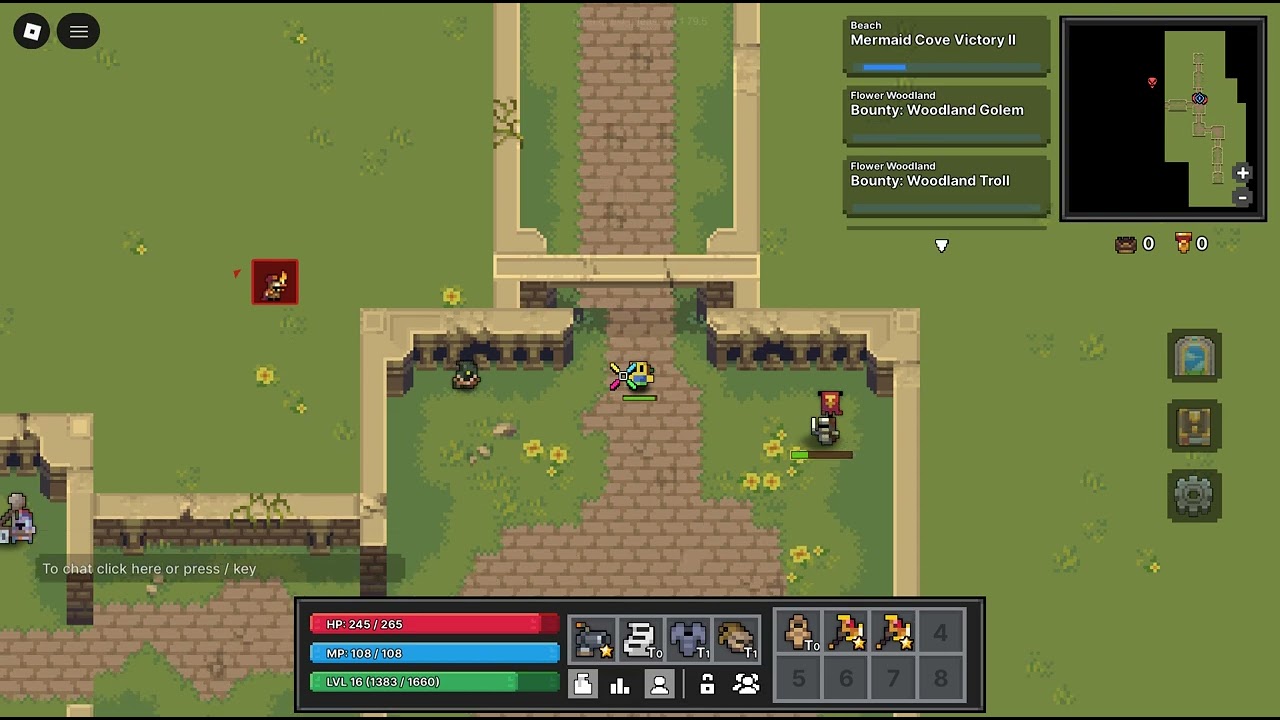 beating woodland ruins with cannon