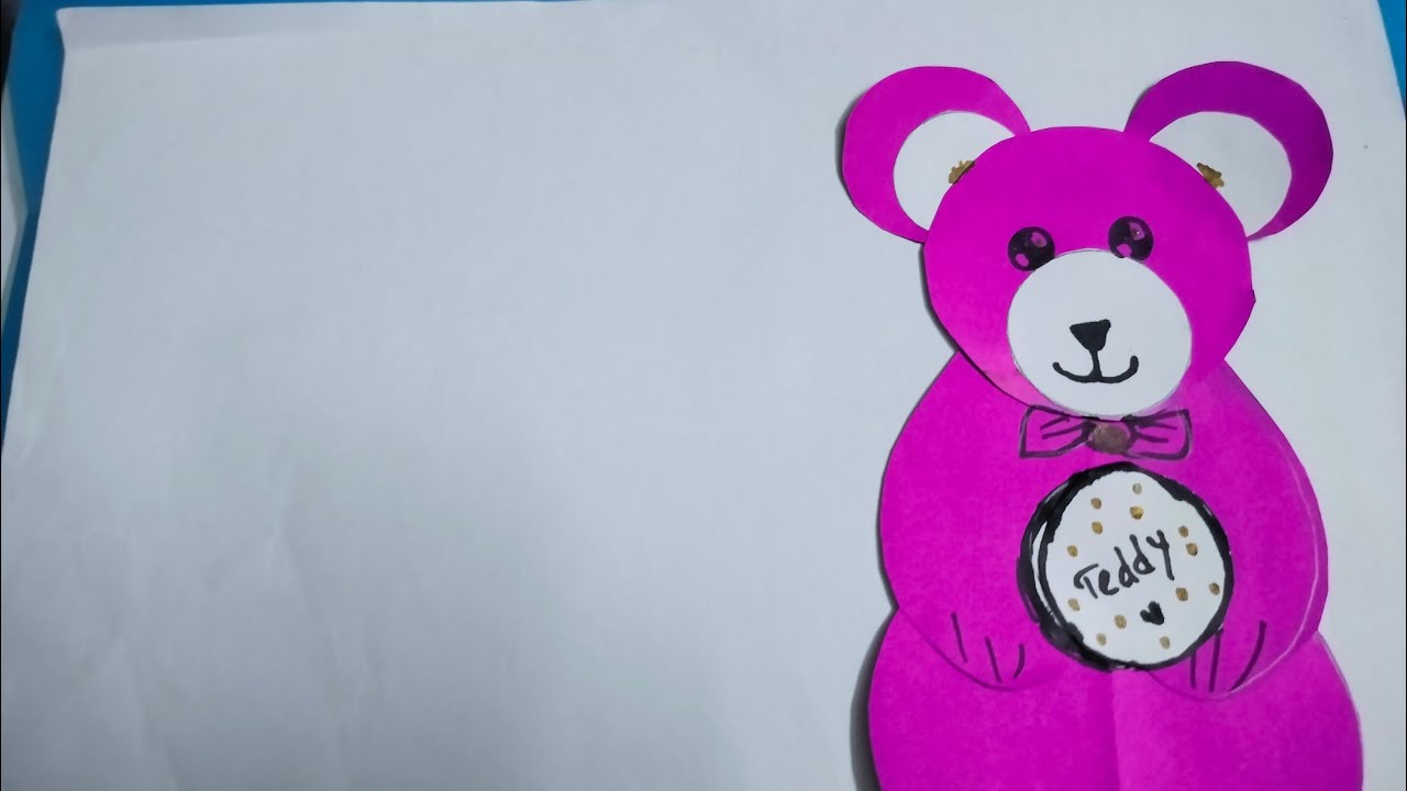 #teddy bear craft ideas llpaper teddy bear easy#papercraft  #craftforbeginners #toddlers#crafthub