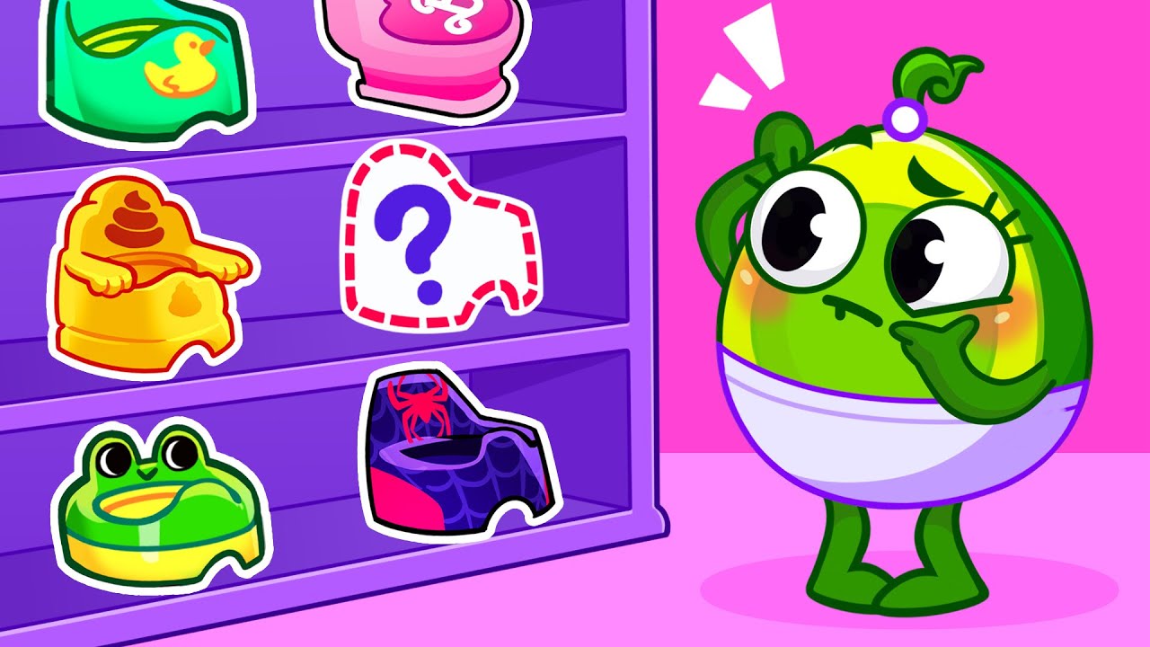 The Poo Poo Song 🚽 Black VS Pink Potty 🖤💗 Which Potty Is The Best?💎 Color Challenge by Pit and Penny
