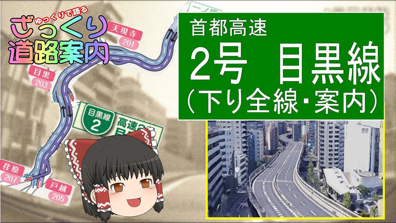 ざっくり道路案内【２号目黒線】（下り全線）