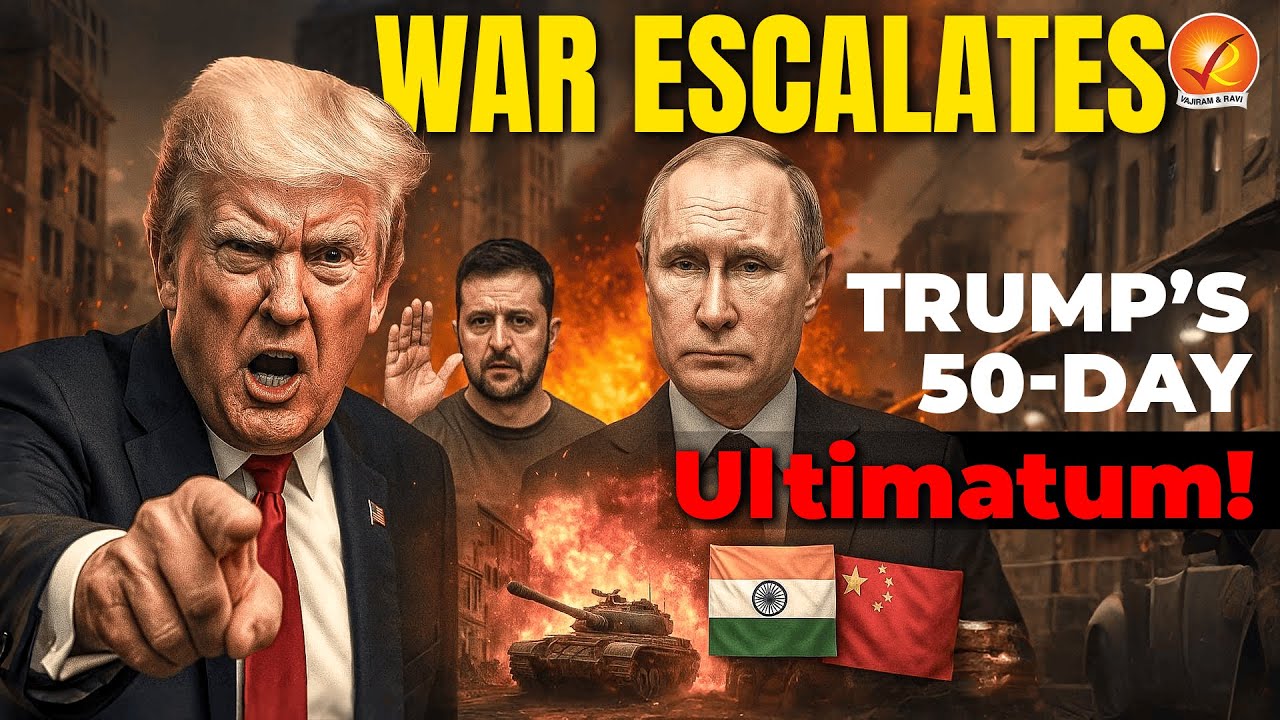 Russia–Ukraine War Escalates | Trump’s Ultimatum, 100% Sanction Threats, India’s Stand Explained