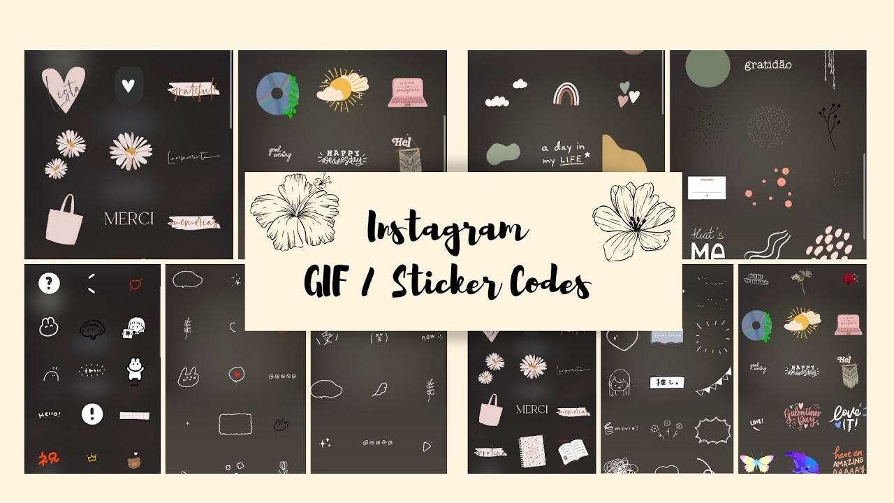 Aesthetics and Cute Instagram GIF / Stickers Codes