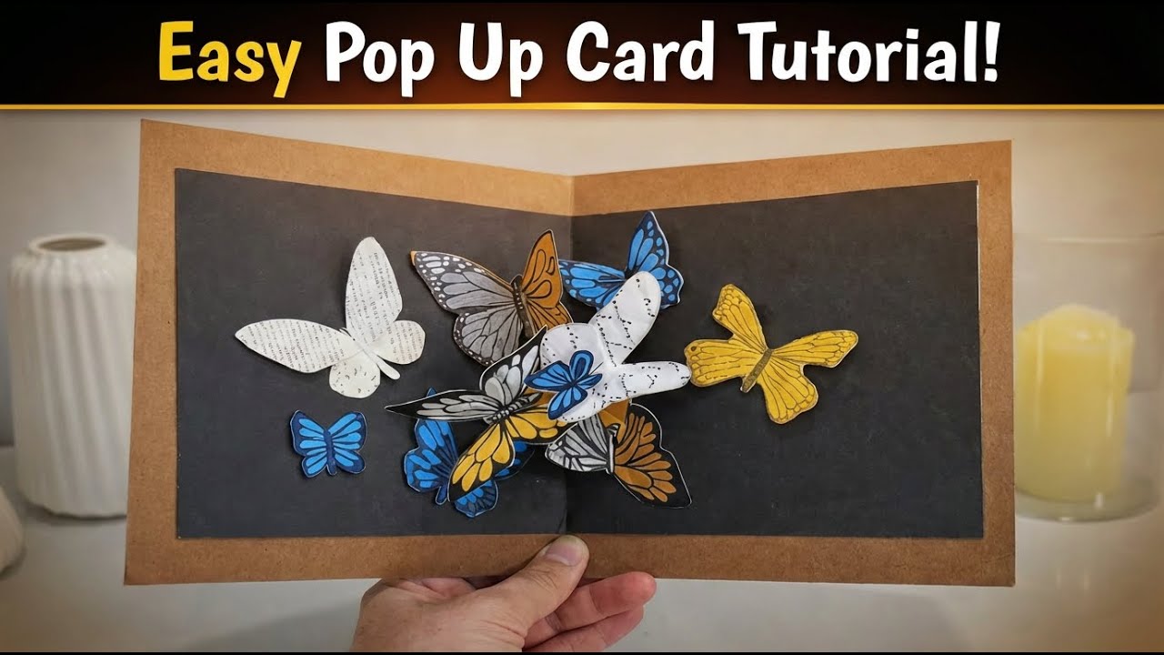 Handmade Pop-Up Butterfly Card | Easy DIY 3D Greeting Card Idea for Birthday & Anniversary