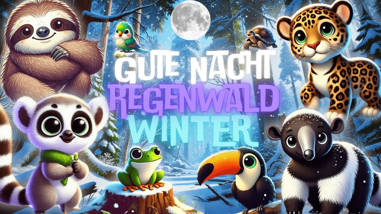 Gute Nacht Regenwald Winter ❄️ Die perfekten Geschichten zum Einschlafen für Babys und Kleinkinder!