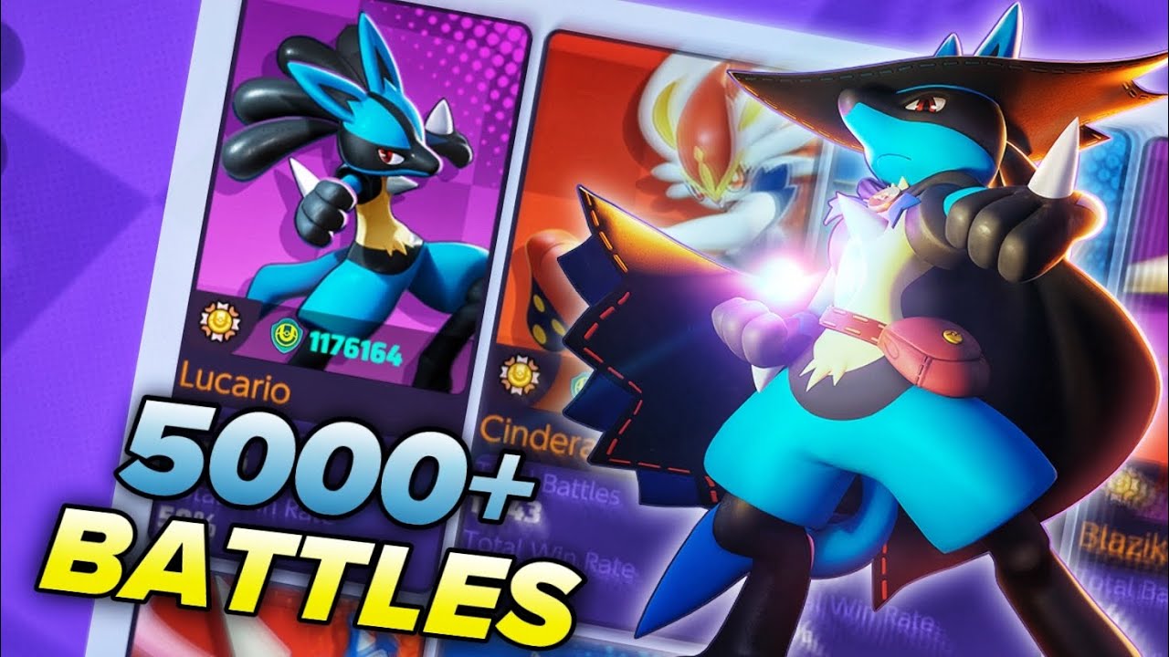 5000+ BATTLES EXPERIENCE OF LUCARIO || Pokémon unite highlights