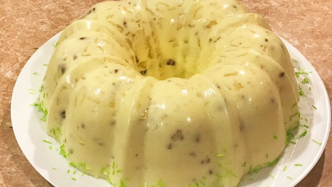 Gelatina de Piña con crema deliciosa