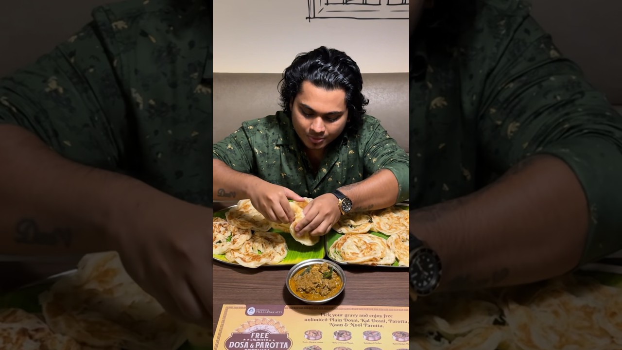 10 Porottas with One Gravy #food #eatingchallenge #challenge #tamilnadu #kochi #thrissur