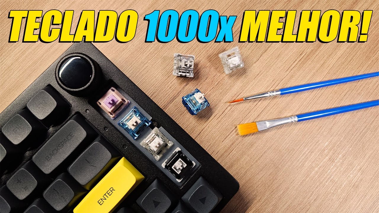 DICA: Como LUBRIFICAR SWITCH e MELHORAR muito seu TECLADO.