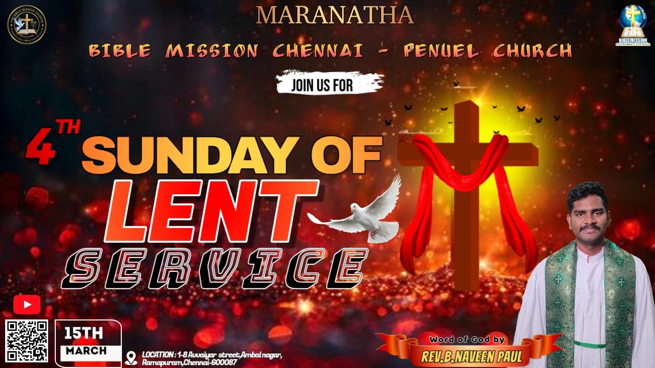 Bible Mission Chennai || PENUEL CHURCH LIVE || Sunday Word of God by Rev.B. Naveen Paul ||