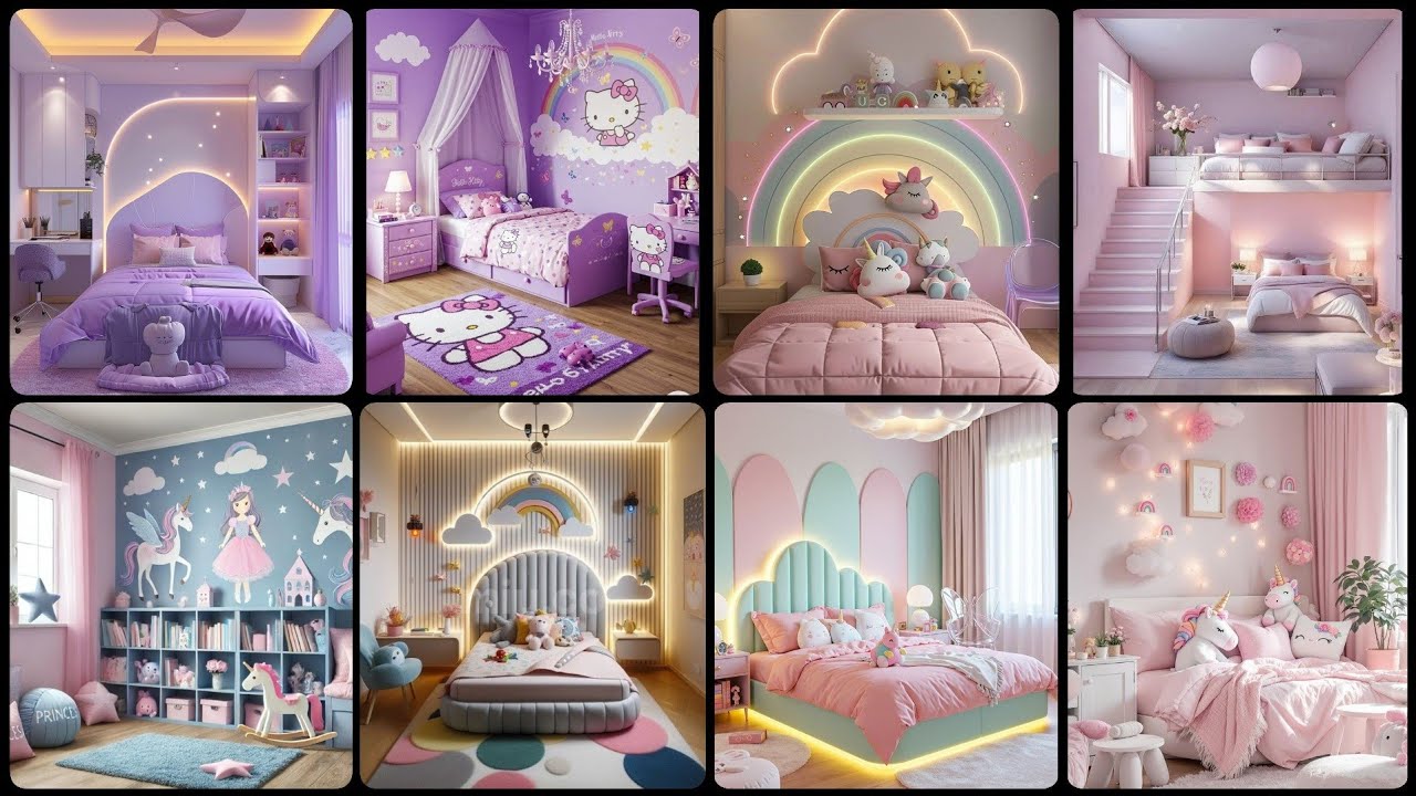 20+ Cute Girl Bedroom design Ideas// Kids Bed Room Designs//baby girl Room Make Over Ideas
