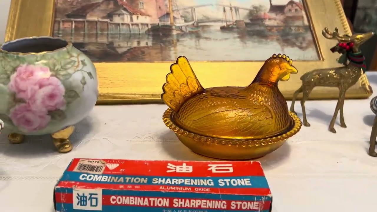 Estate Sale Finds Video #609:  Sterling, Brass, Hen On A Nest, & Lots More