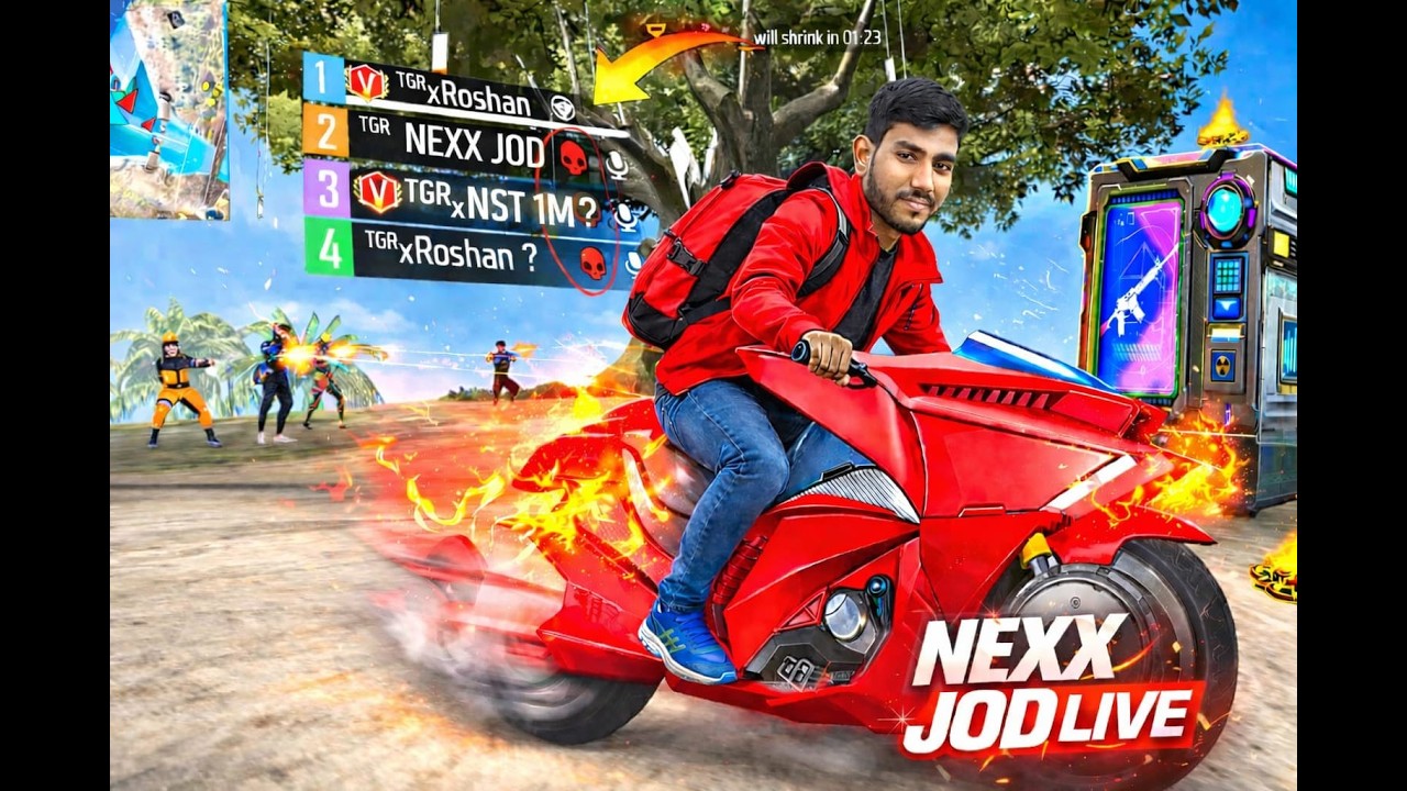 Free Fire RANK PUSH to GrandMaster Now! ❤️‍🔥 NEXX JOD #freefire #freefirelive #live #verticallive