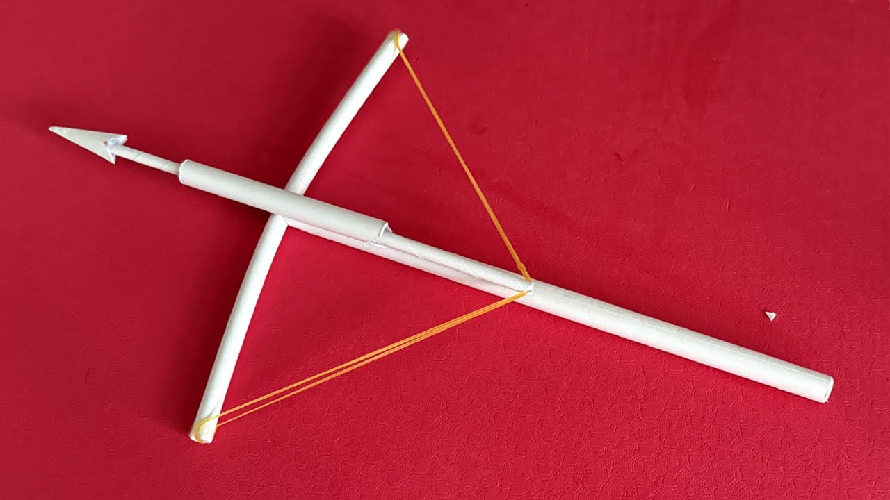 Como Hacer Una Ballesta Potente De Papel Que Dispara | Arco Y Una Flecha De Papel