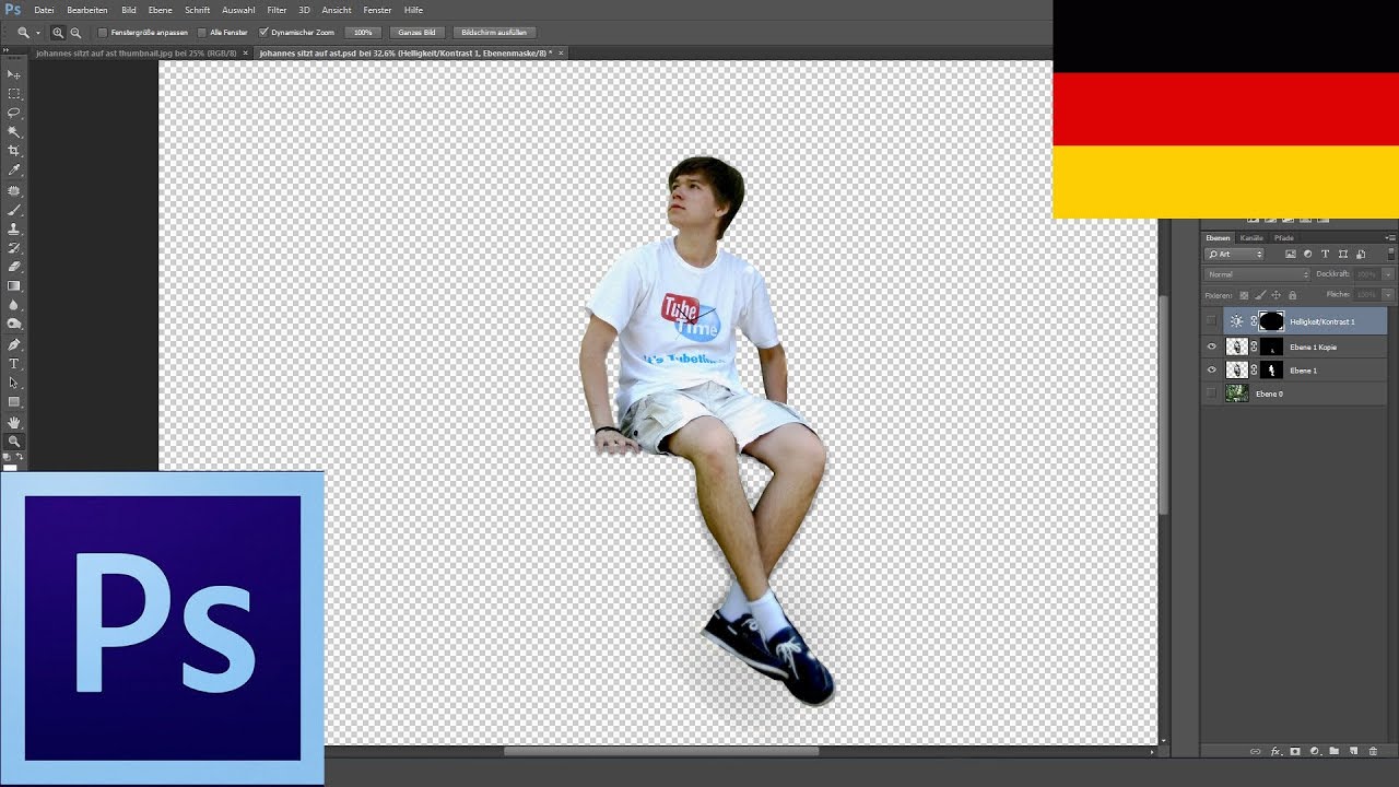 Tutorial: Person ausschneiden und einfügen in Photoshop