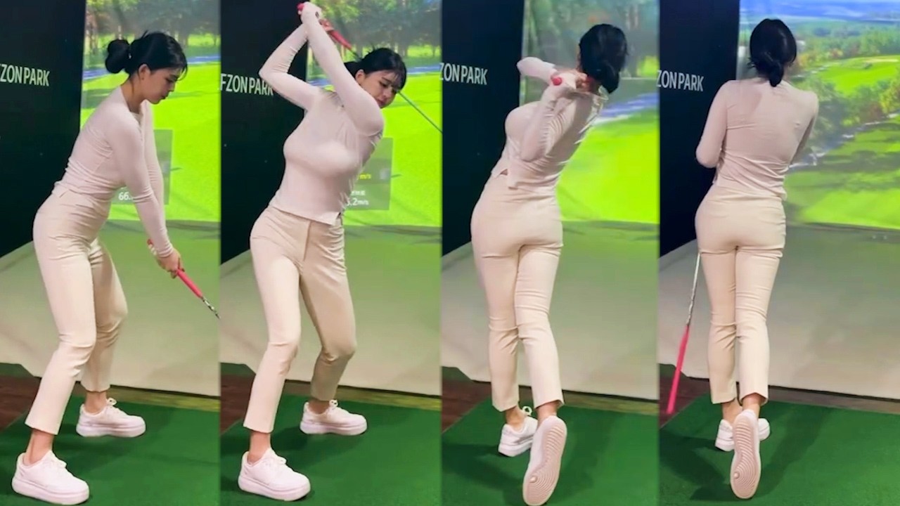 엄청난 스윙스피드! KLPGA 이푸름 프로의 골프스윙!