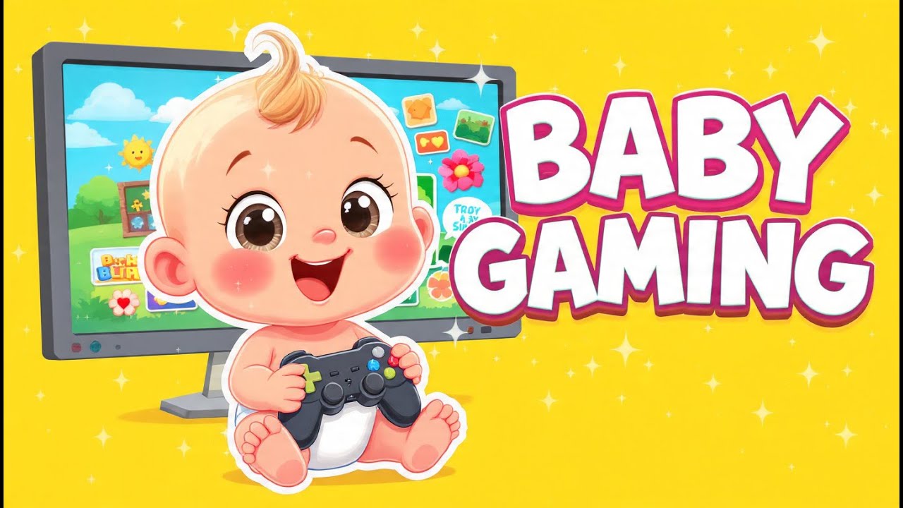Baby Playing Video Games 🎮👶 | Fun Learning Poem for Kids | Kids Poems
