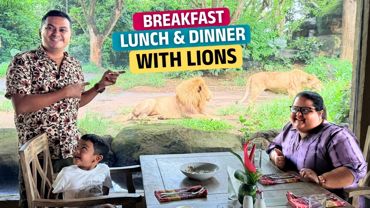 സിംഹത്തിന്റെ ഒപ്പം ഭക്ഷണം | Dining with Lions in Lion Restaurant