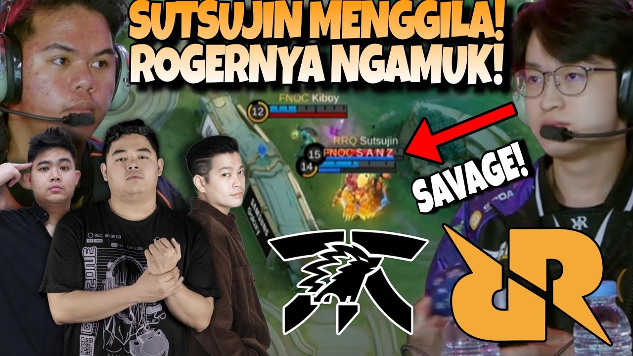 SUTSUJIN SAVAGE NGAMUK BANTAI ONIC PAKE ROGER !!! RRQ VS ONIC MATCH 1 - MPL S14