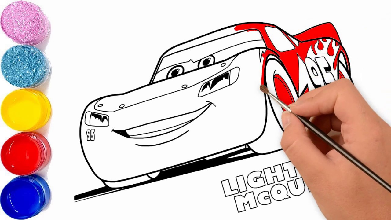 Vẽ hình Lightning McQueen | HOW TO DRAW LIGHTNING McQUEEN