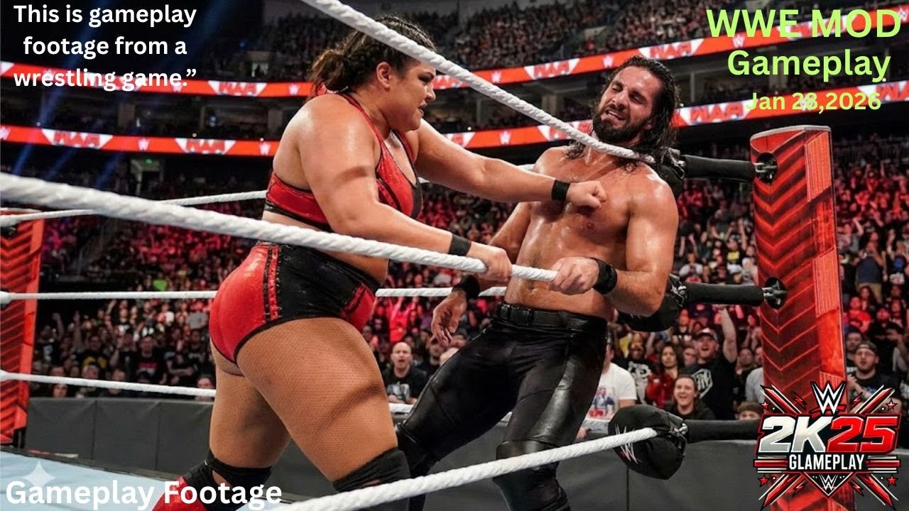WWE 2K25 - Сет Роллинс против индийской дивы | Межгендерный матч | Январь 2026 г.