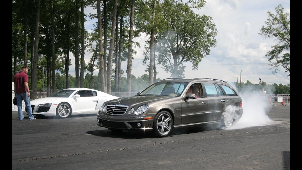 Audi R8 vs. Mercedes-Benz E63 AMG Wagon - CAR and DRIVER
