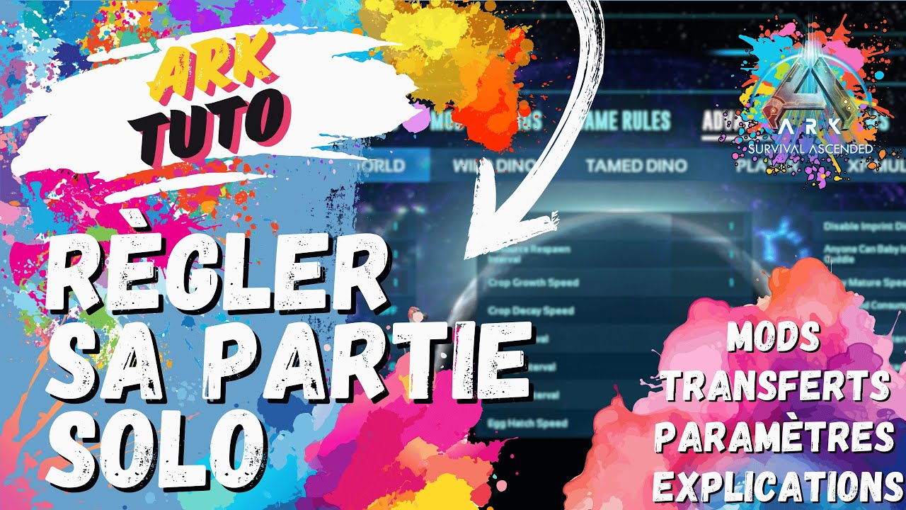 COMMENT bien PARAMÉTRER sa PARTIE SOLO ? [ARK TUTO]