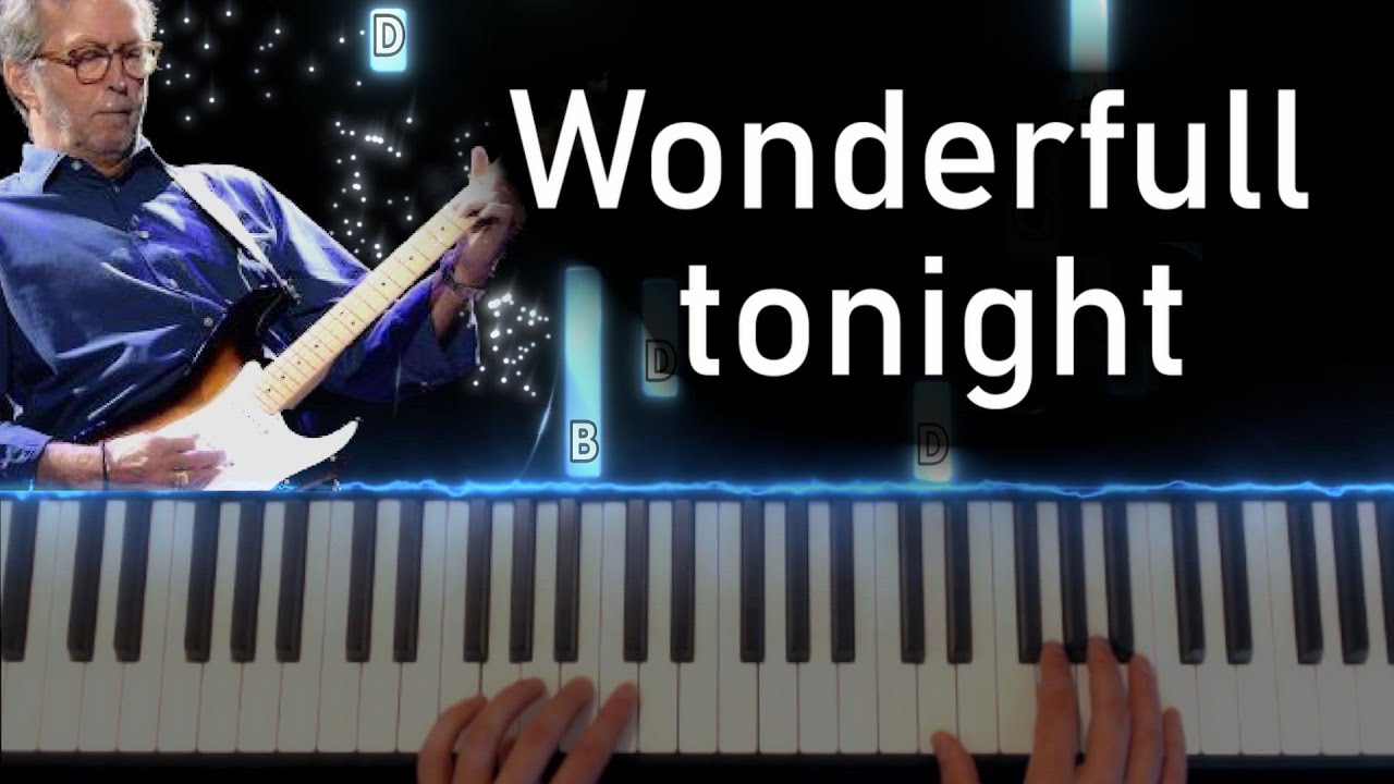 🎹Wonderful Tonight Intermediate Piano Tutorial | Eric Clapton
