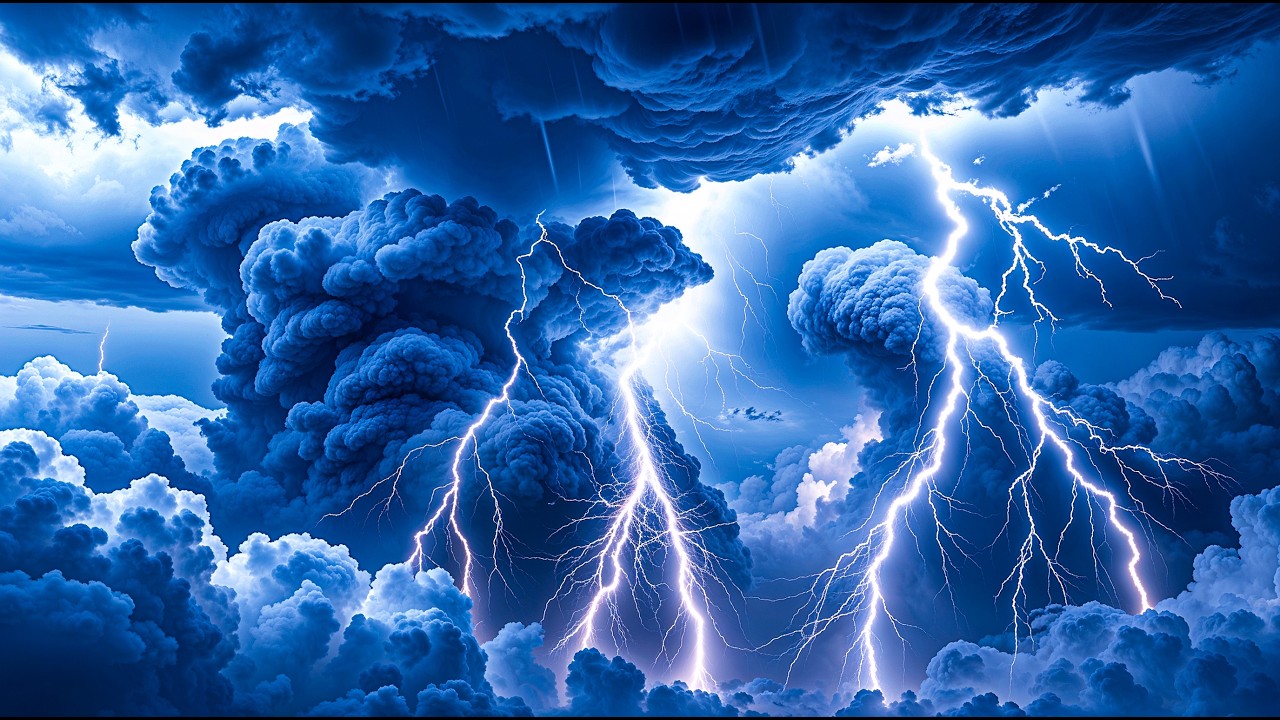 Night Thunder Storm to Sleep Instantly | Powerful Rainstorm & Intense Thunder Sounds, Lightning