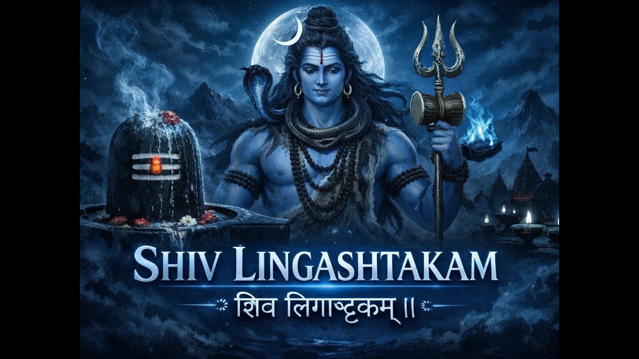 Shiv Lingashtakam with Lyrics | Powerful Shiva Mantra 🔱 Dark Night Meditation