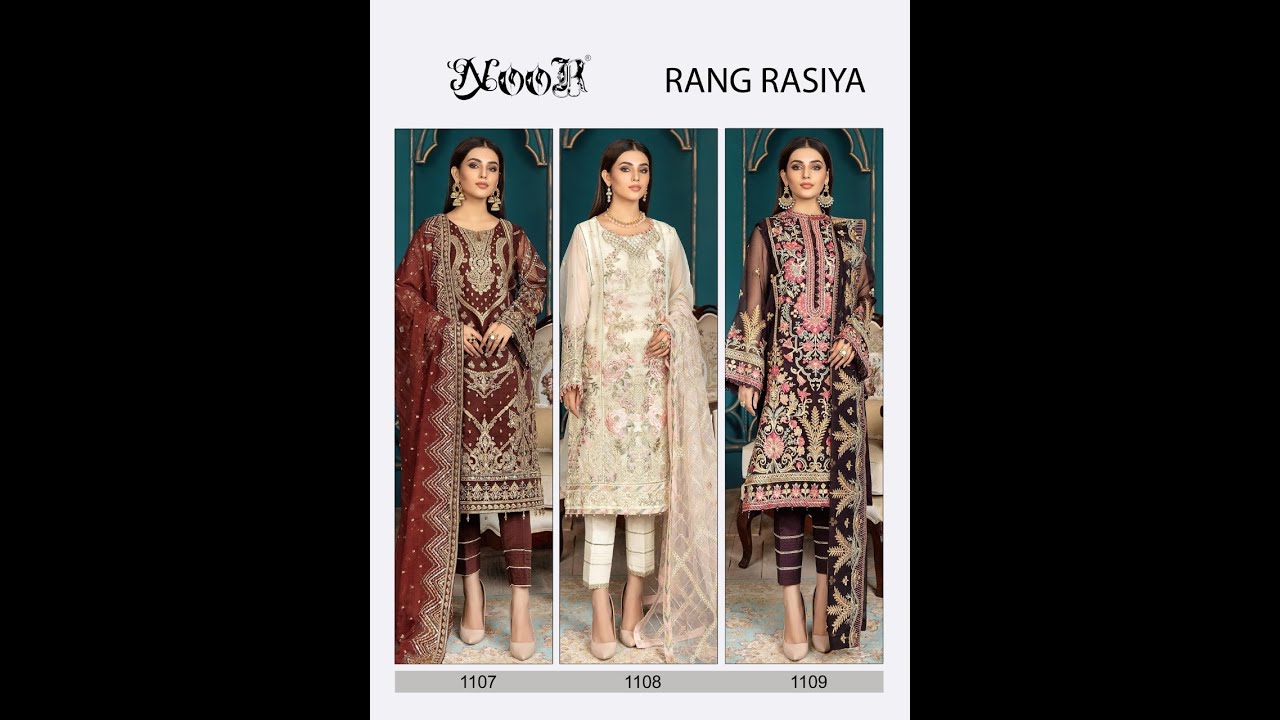 Noor Rang Rasiya Premium Georgette Pakistani Suit || Latest Design of Bridal Pakistani Suit 2022